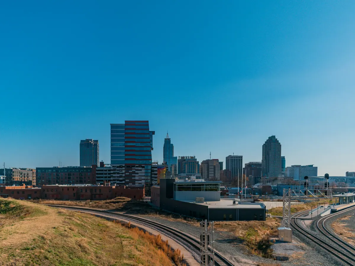 Downtown Raleigh seen from the Boylan Bridge